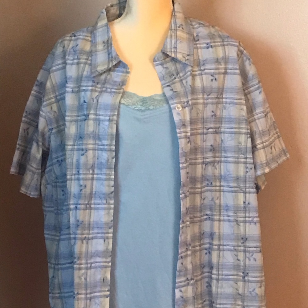 Lemon grass two piece top and tank size 3x